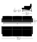 Fritz Hansen | LISSONI SOFA™ | 3-Seater