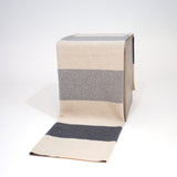 Hangai Mountain Textiles | Color Field - Charcoal Grey & Stone Grey on Sand