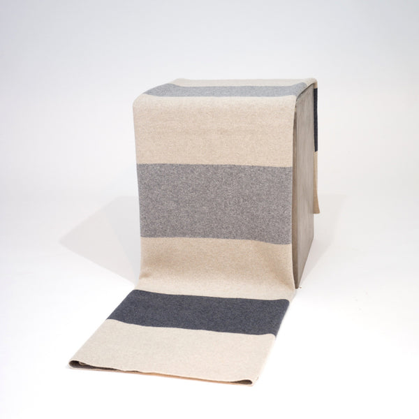Shop Zung Hangai Mountain Textiles | Color Field - Charcoal Grey & Stone Grey on Sand