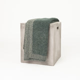 Hangai Mountain Textiles | Malachite & Platinum Yak Beehive Knit Throw