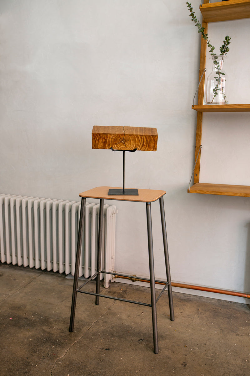 Frama | Adam Stool | Natural Leather | Raw Steel