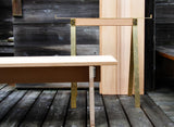 Zung x Frama | Trestle Table | Brass + Cedar