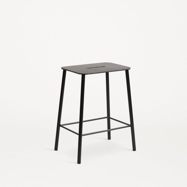 Shop Zung Frama | Adam Stool | Black | Black Leather