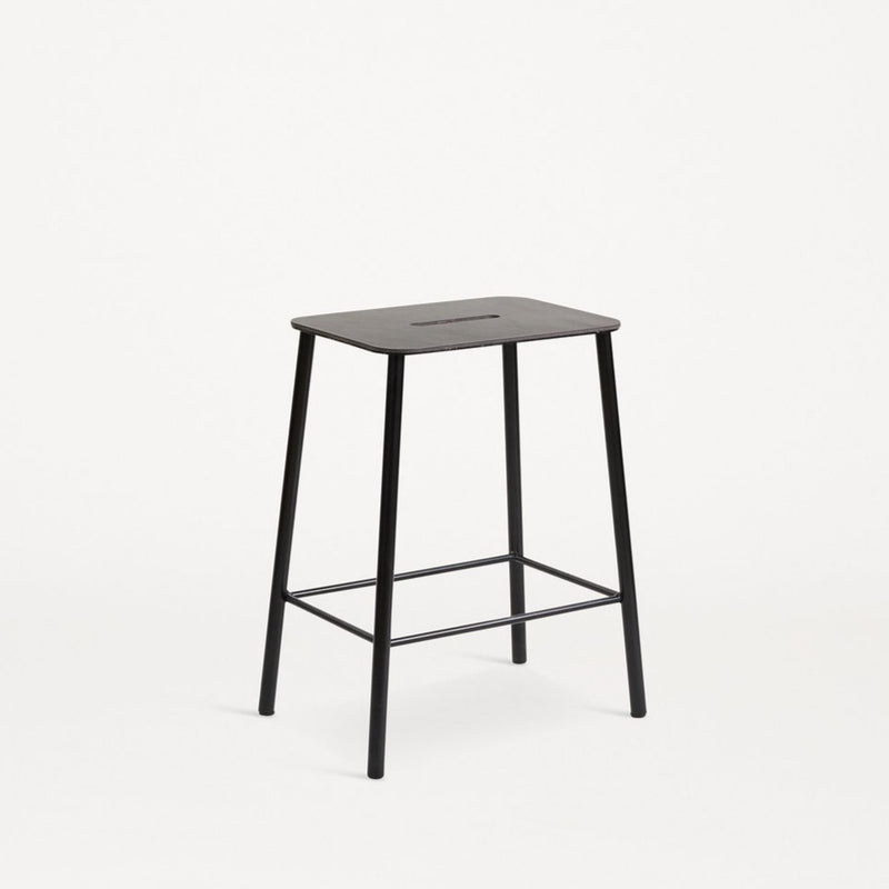 Frama | Adam Stool | Black | Black Leather