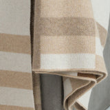 Hangai Mountain Textiles | Bauhaus White, Beige, Cognac and Tan Cashmere Throw