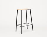 Frama | Adam Stool | Black | Natural Leather