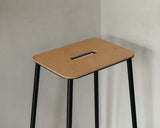 Frama | Adam Stool | Black | Natural Leather