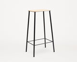Frama | Adam Stool | Black | Natural Leather