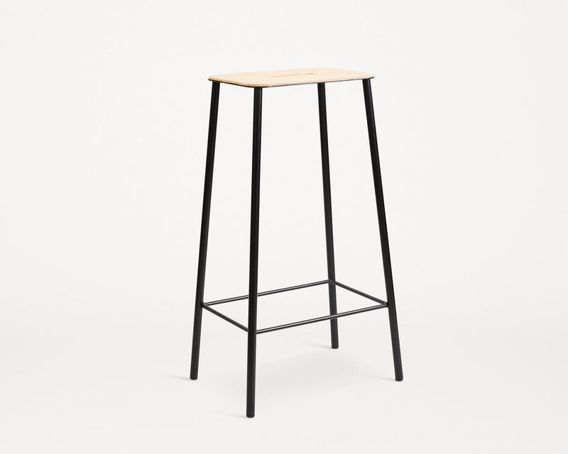 Frama | Adam Stool | Black | Natural Leather