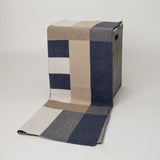 Hangai Mountain Textiles | Bauhaus Blue, Tan, Beige and White Cashmere Throw