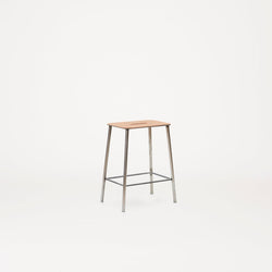 Frama | Adam Stool | Natural Leather | Raw Steel