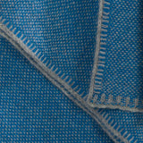 Hangai Mountain Textiles | Azure & Organic Gray Bird's Eye Knit Cashmere Throw