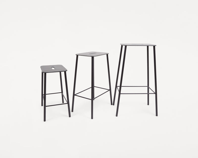Frama | Adam Stool | Black | Black Leather
