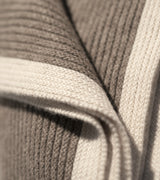 Hangai Mountain Textiles | Platinum & White Ribbed Knit Yak Down Throw