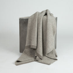 Hangai Mountain Textiles | Platinum & White Taiga Throw