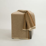 Hangai Mountain Textiles | Linen & Cognac Waffle Knit Throw